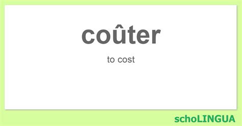 coûter conjugation|More.